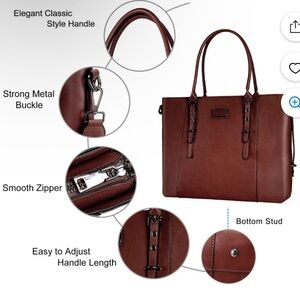Mosiso Elegant Brown Tote Bag